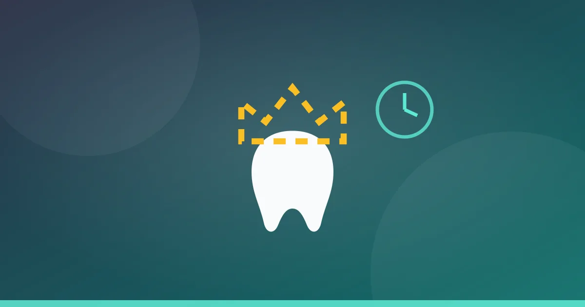 Temporary crown care at Serenity Dental of Bloomingdale -- chairside bis-acryl composite temporary crown placement between preparation and final cementation, with written care instructions and 24-hour contact availability