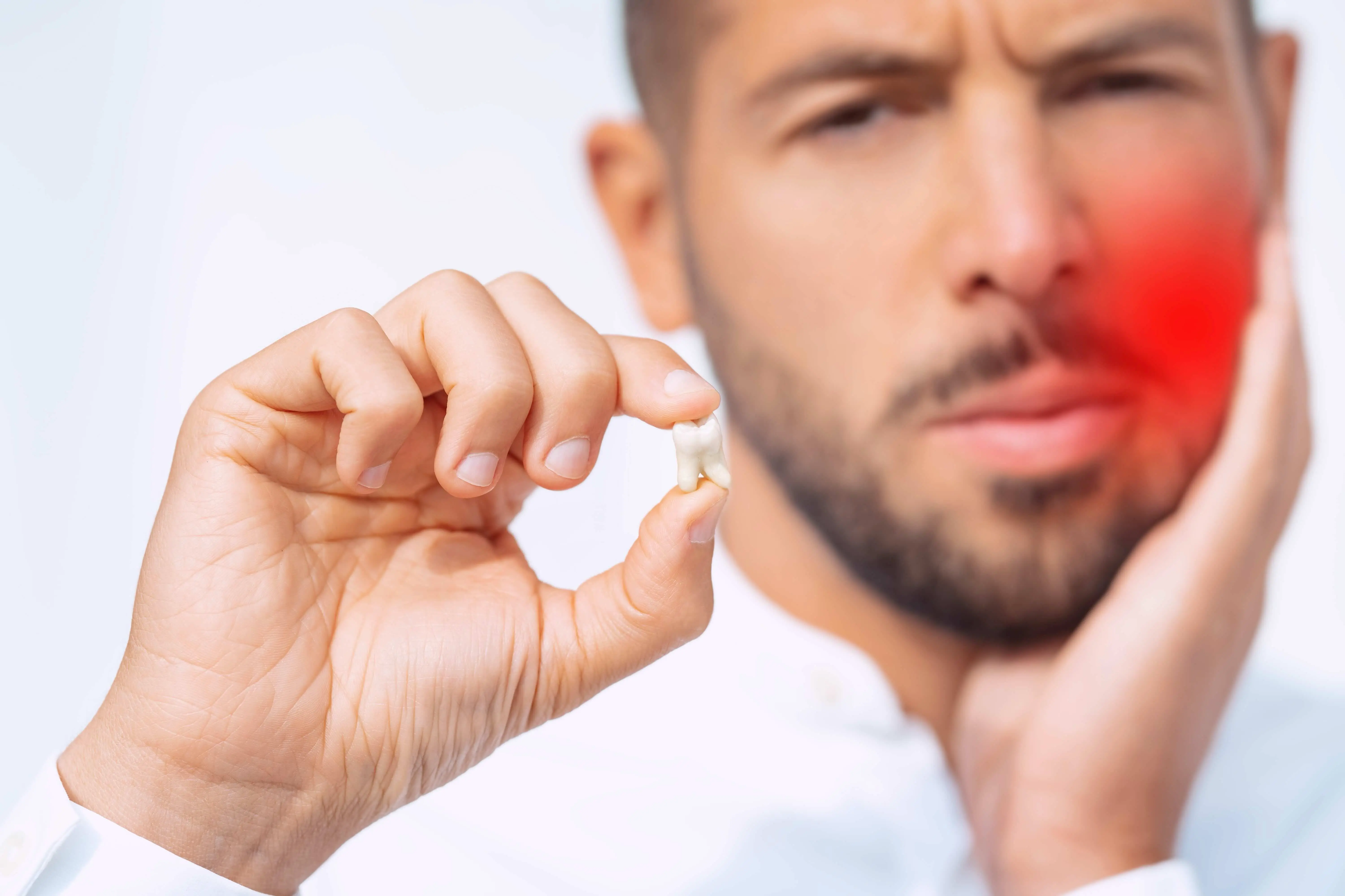 Infected tooth evaluation at Serenity Dental of Bloomingdale -- Dr. Husna Khan assesses infection extent and reviews antibiotic and extraction planning with a patient